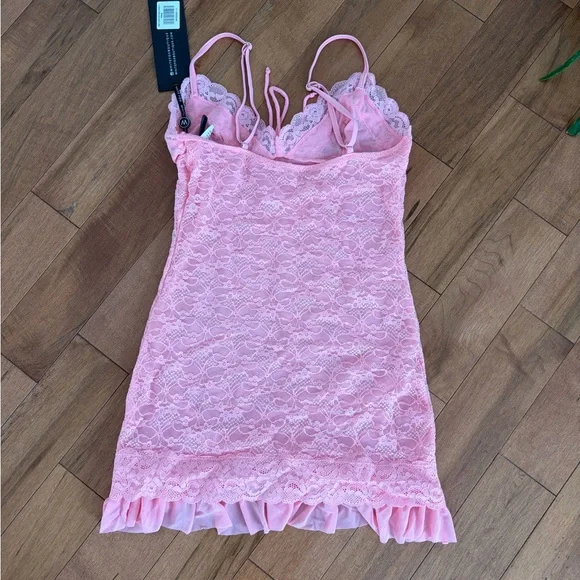 Brand new with tags WHITE FOX mini pink lace dress - Picture 5 of 9